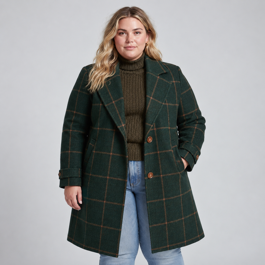 Oxford | Wool Check Coat