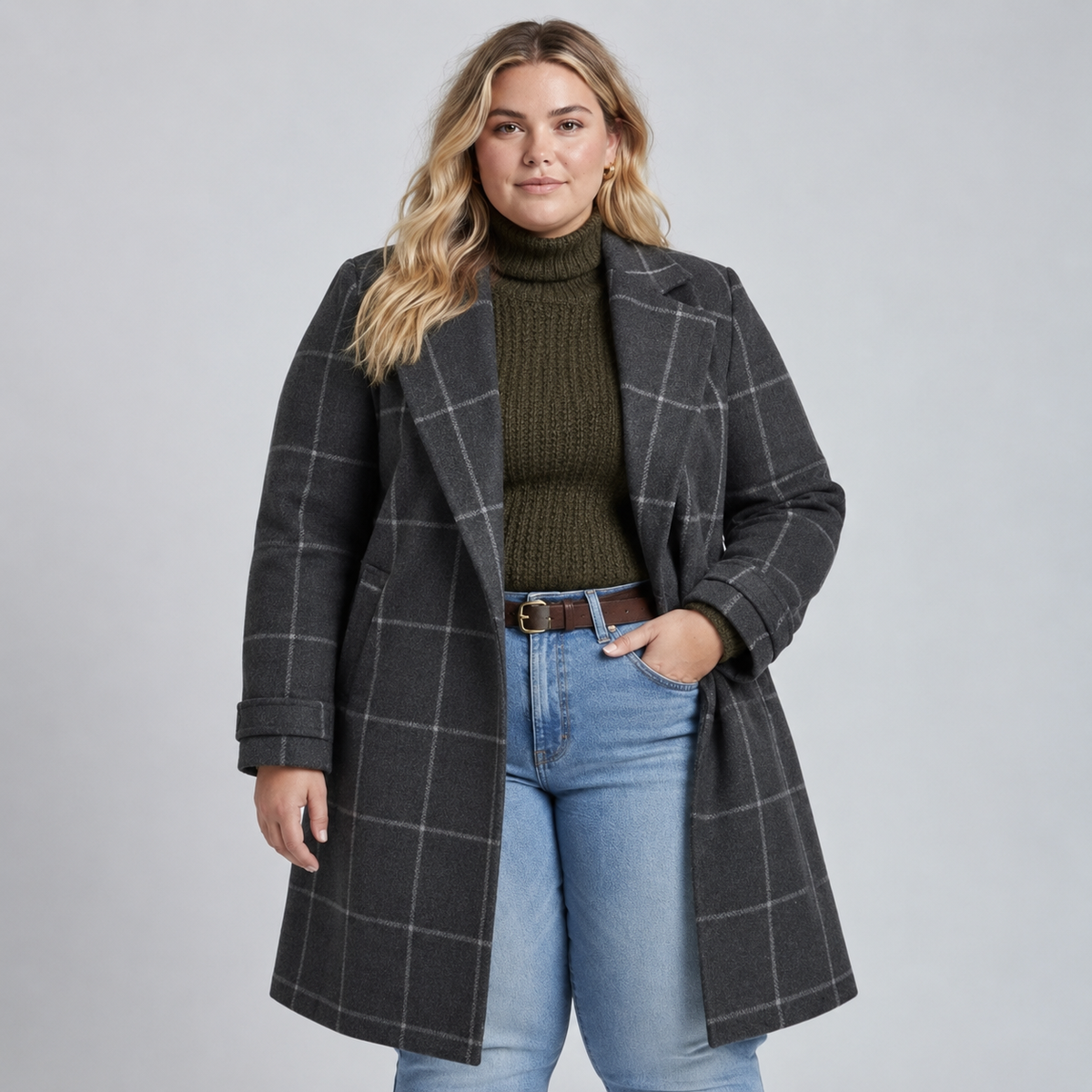 Oxford | Wool Check Coat