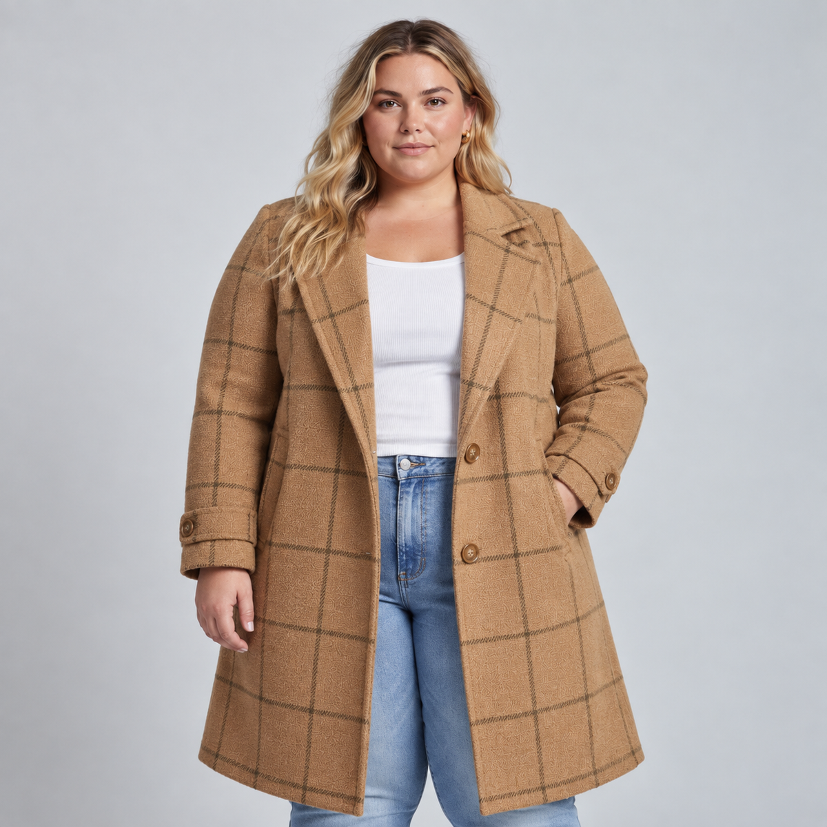 Oxford | Wool Check Coat