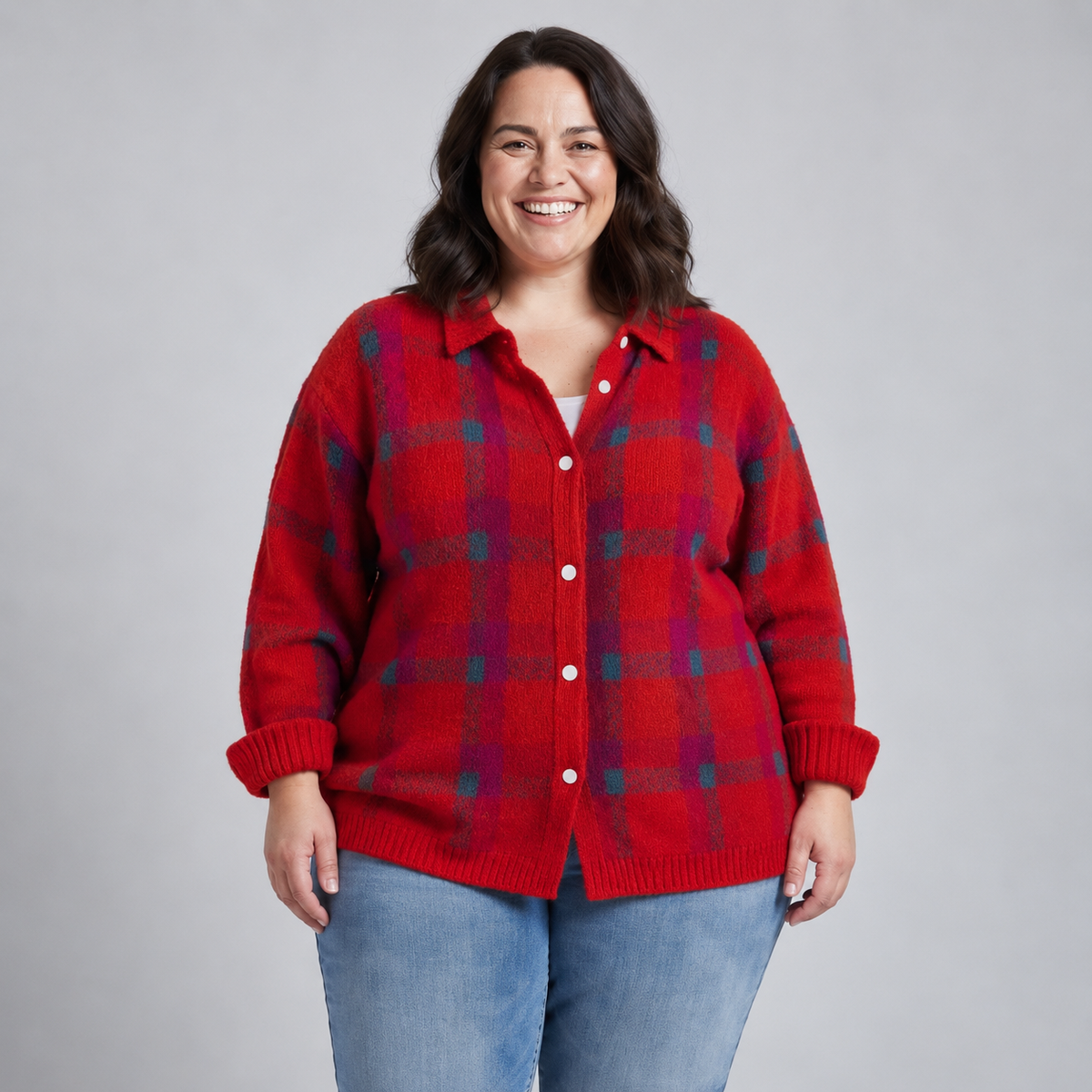 Danique | Cloud-Soft Plaid Button-Up