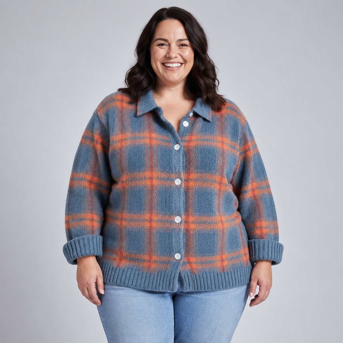 Danique | Cloud-Soft Plaid Button-Up