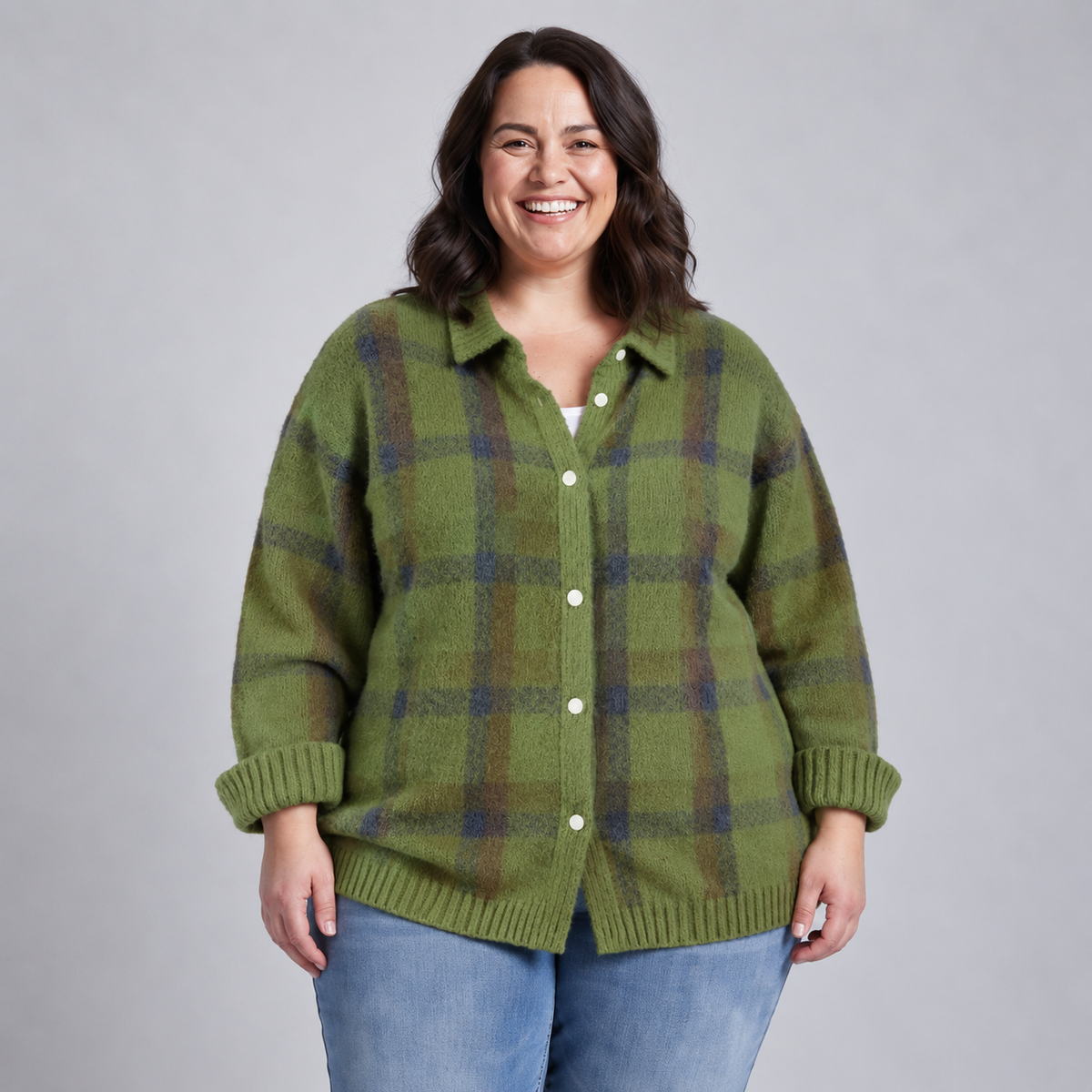 Danique | Cloud-Soft Plaid Button-Up