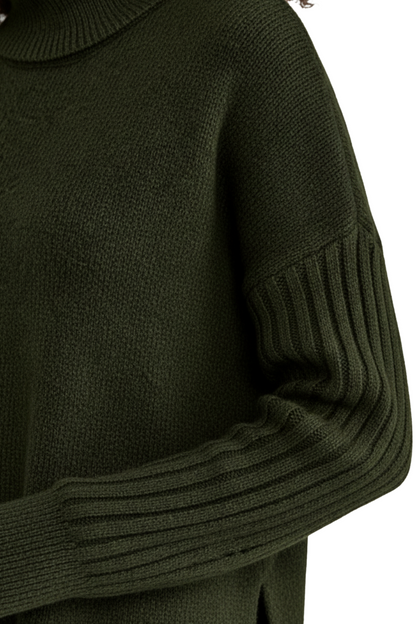 NAOMI – COZY ASYMMETRICAL TURTLENECK SWEATER