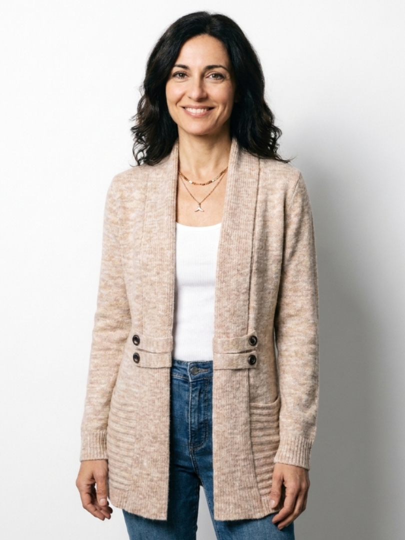 Aafke | Longline Ribbed Cardigan