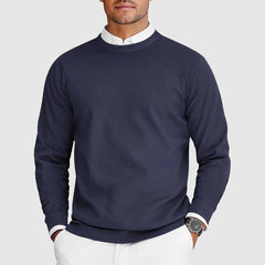 Corvyn Soft-Touch Crew Neck Sweater in blue
