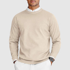 Corvyn Soft-Touch Crew Neck Sweater in beige