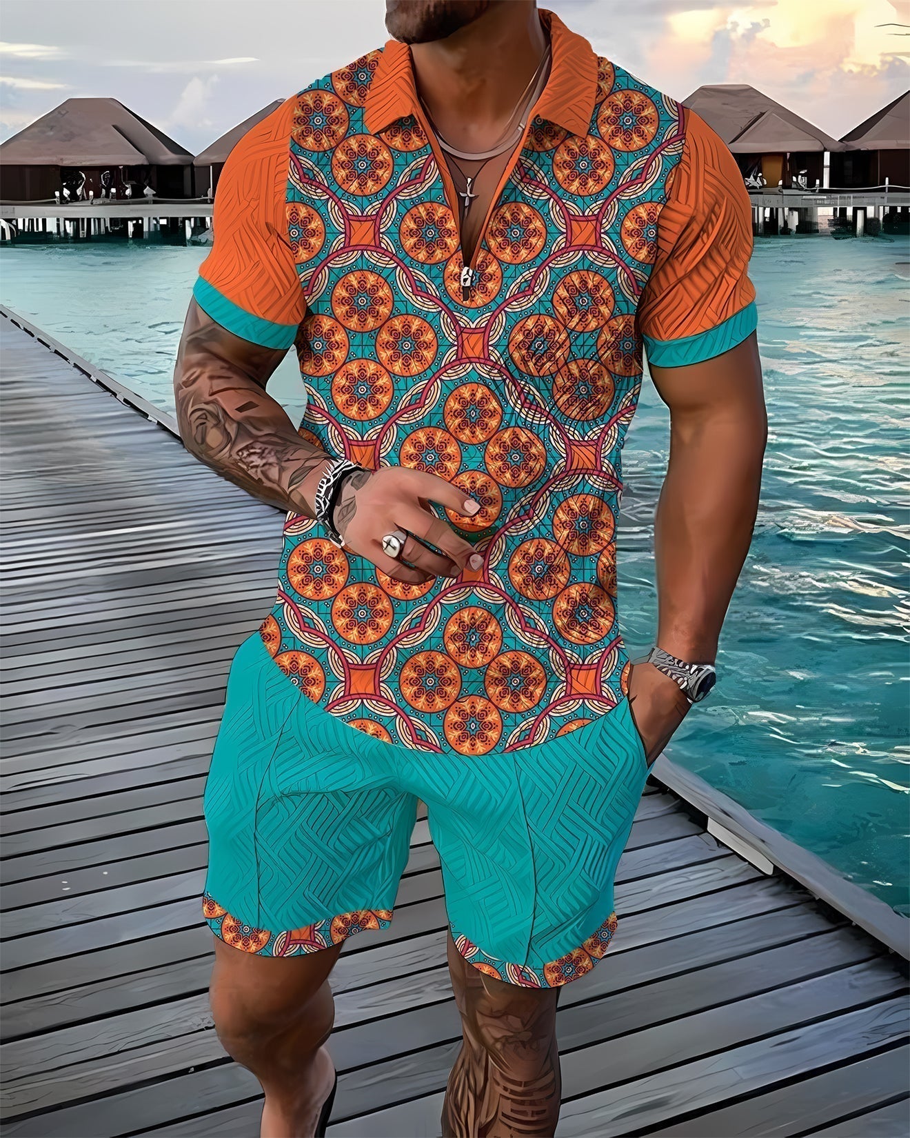 William | Men's Summer Set with Polo Shirt & Shorts
