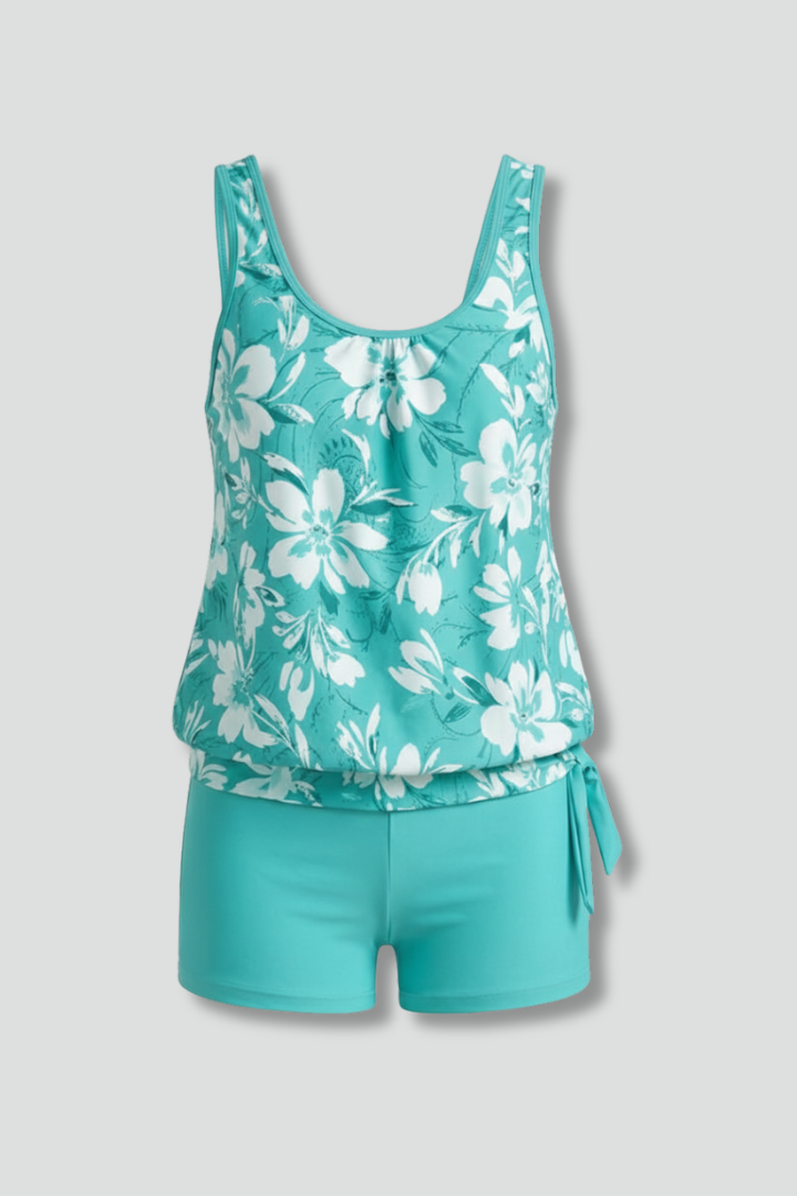 Fenna | Dames Bedrukte Tankini Set met Short Zomer