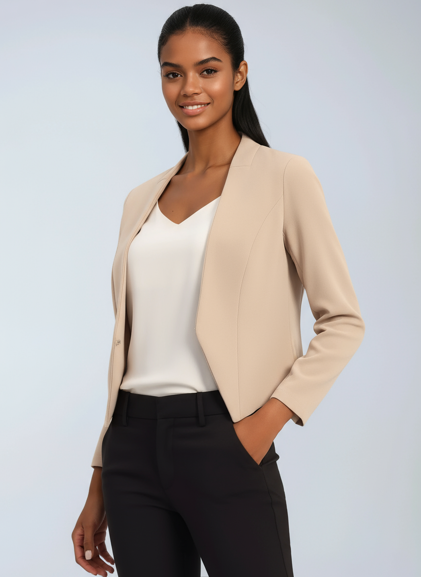 Blazer corto de oficina