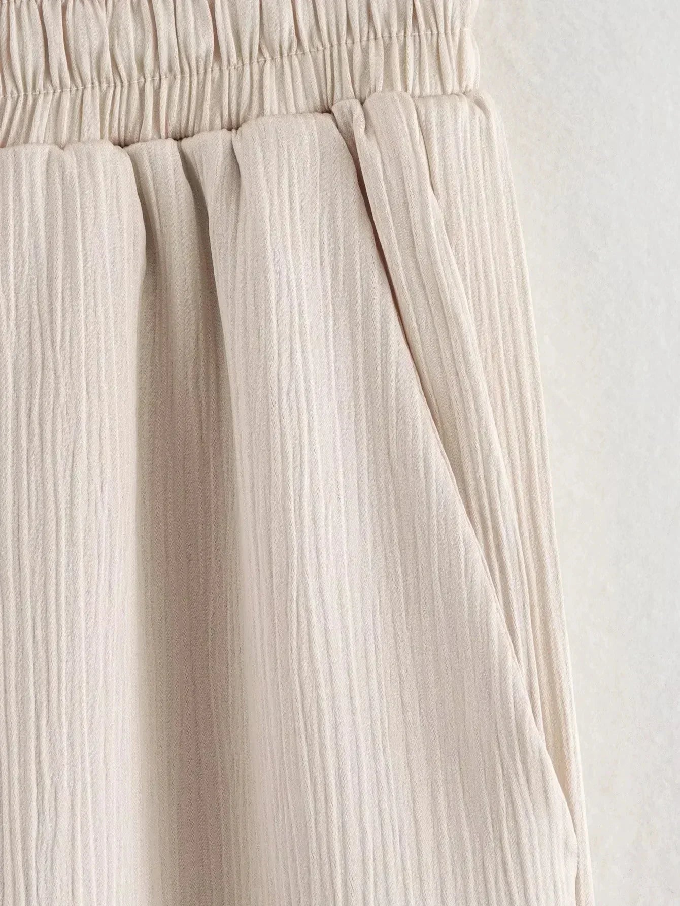 JOAN -  CHIC WRINKLE EFFECT STRAIGHT TROUSERS