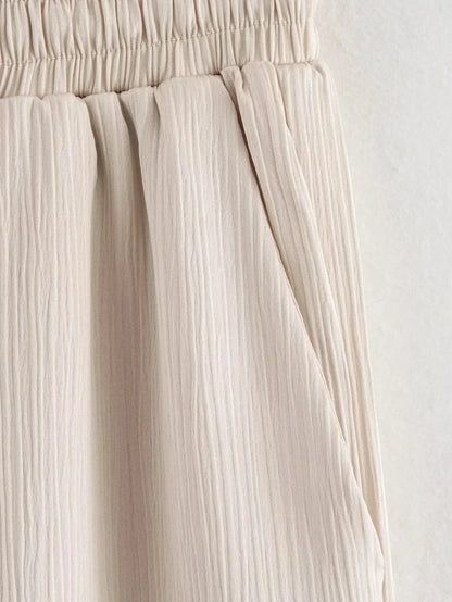 JOAN -  CHIC WRINKLE EFFECT STRAIGHT TROUSERS
