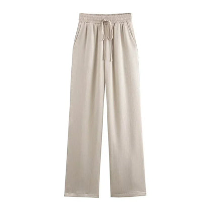 JOAN -  CHIC WRINKLE EFFECT STRAIGHT TROUSERS