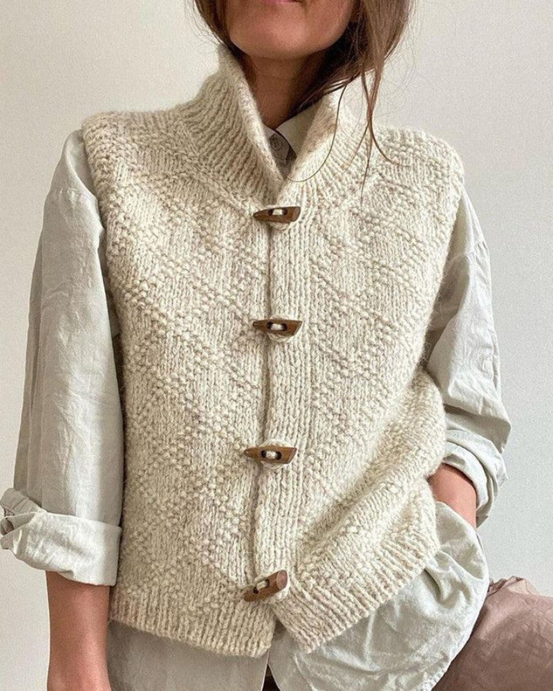 Ingrid Elegant Sleeveless Cardigan