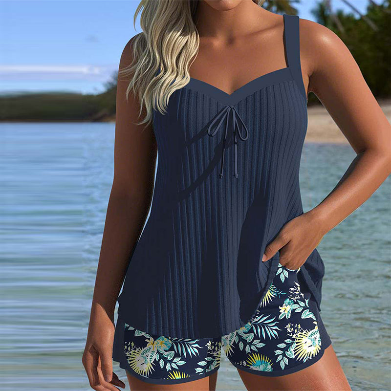Mare | Tankini Wijde Ribbel Koord Tropisch Strand