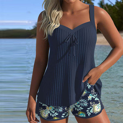 Mare | Tankini Wijde Ribbel Koord Tropisch Strand