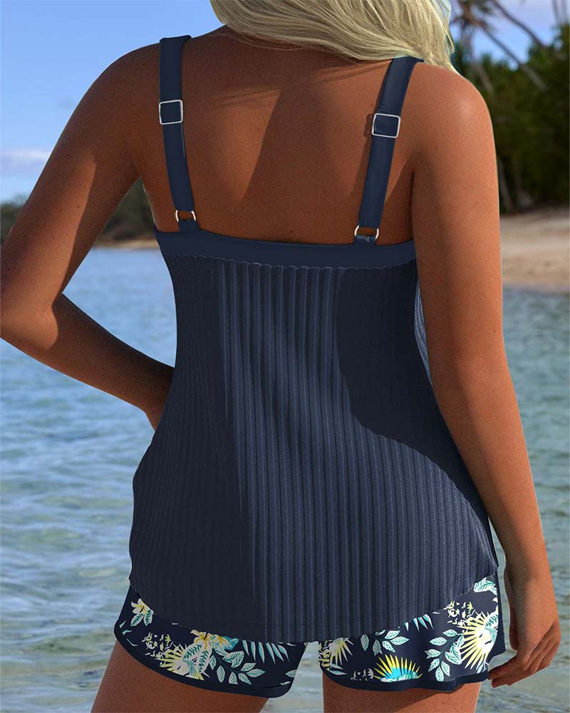 Mare | Tankini Wijde Ribbel Koord Tropisch Strand
