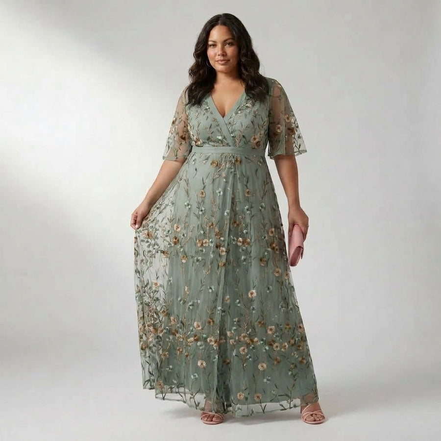 Selora | Halter Bloom Flow Maxi Dress