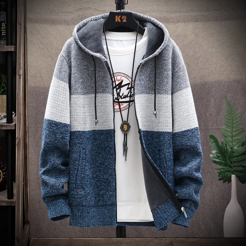 Adrian | Colourblock Fleece-Lined Hooded Jacket