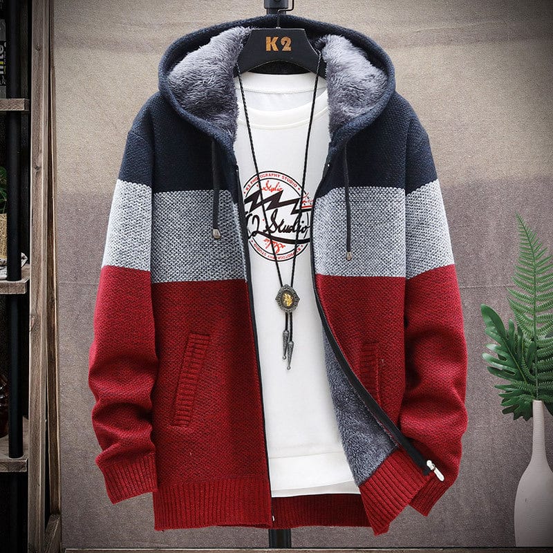 Adrian | Colourblock Fleece-Lined Hooded Jacket