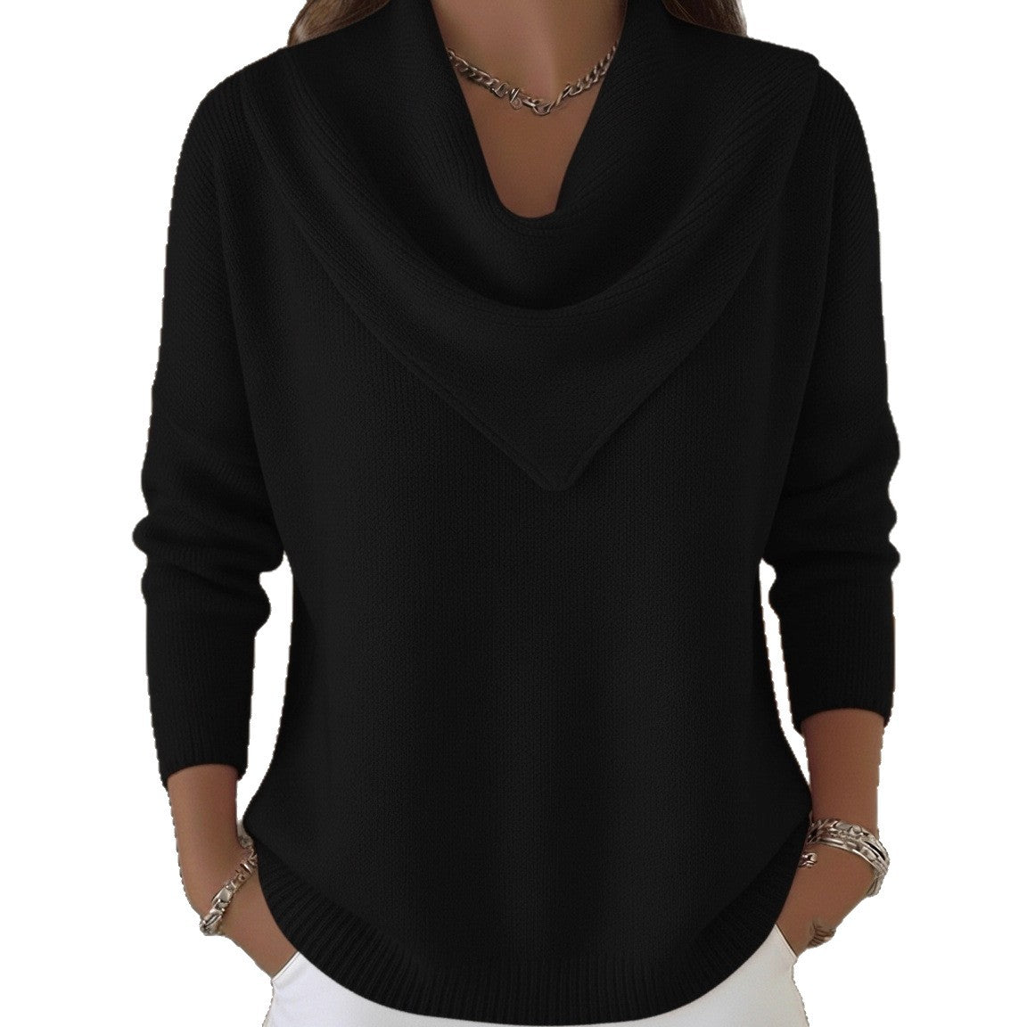 Mila™ | Relaxed Cowl-Neck Knit Sweater