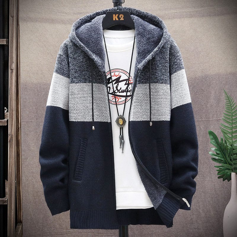 Adrian | Colourblock Fleece-Lined Hooded Jacket