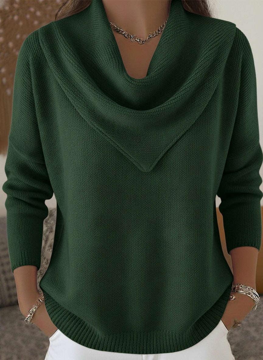 Mila™ | Relaxed Cowl-Neck Knit Sweater