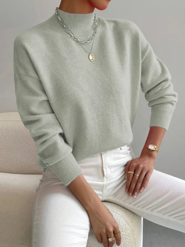 Colletta High-Neck Knit Sweater