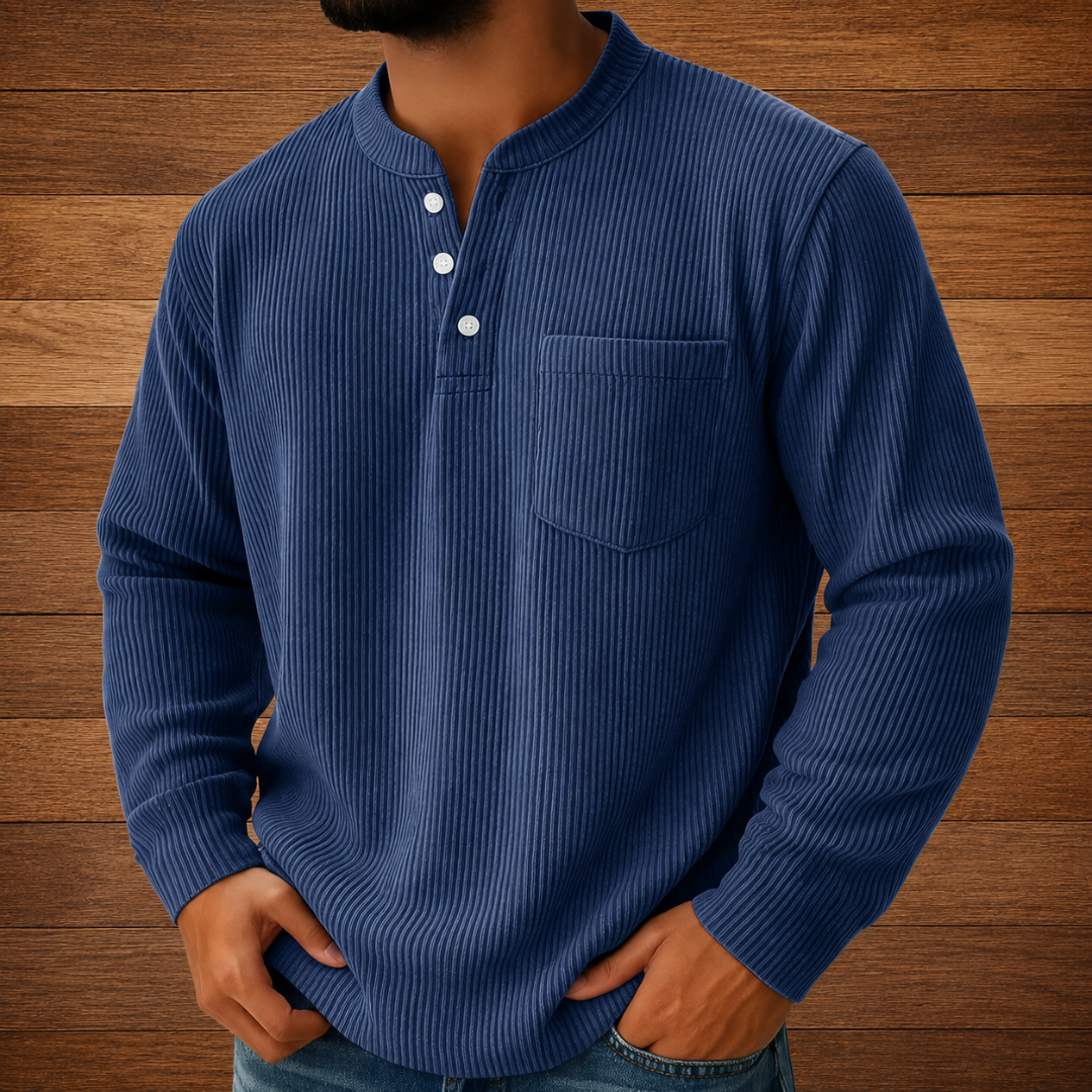 Merrick | Ribbed Button Collar Shirt