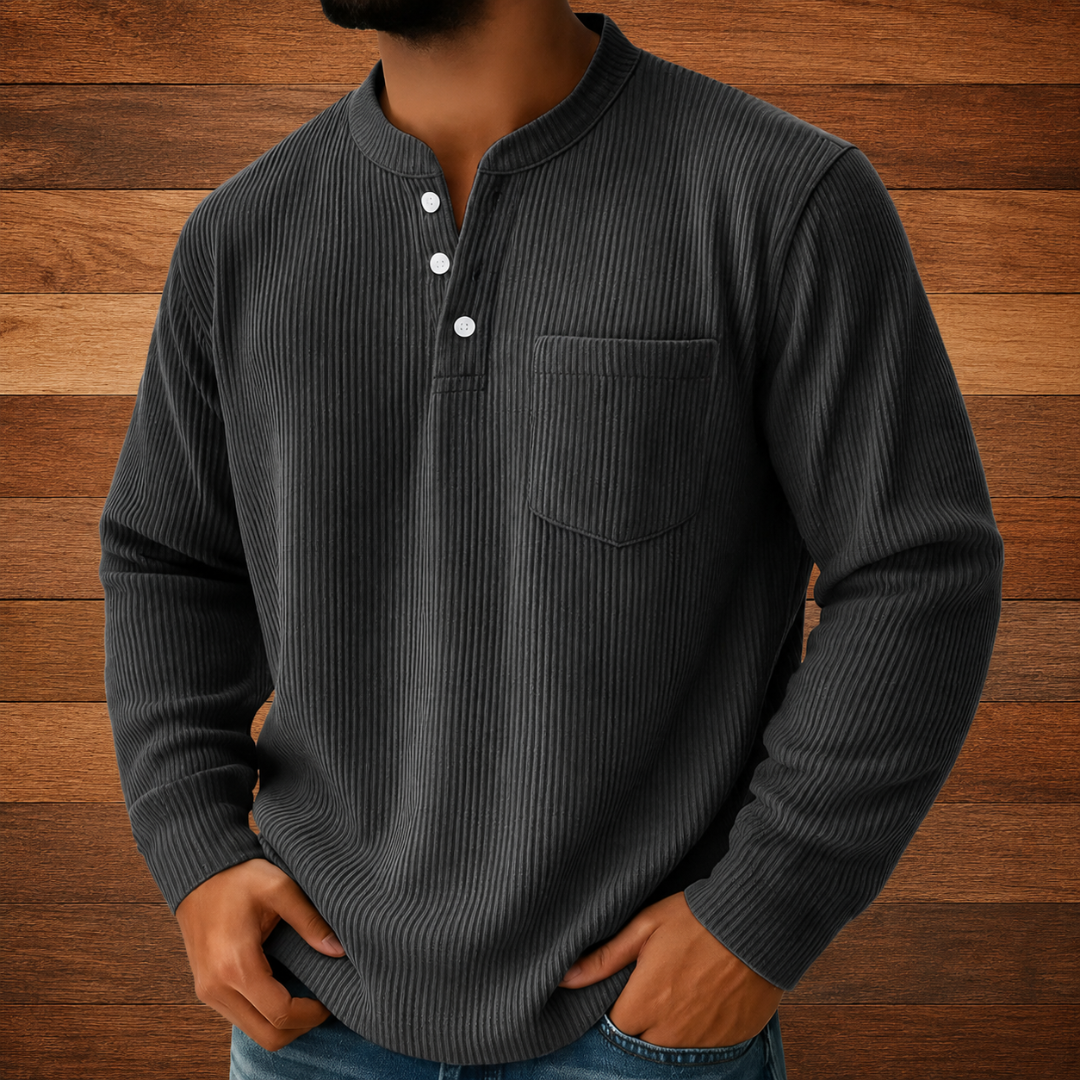 Merrick | Ribbed Button Collar Shirt