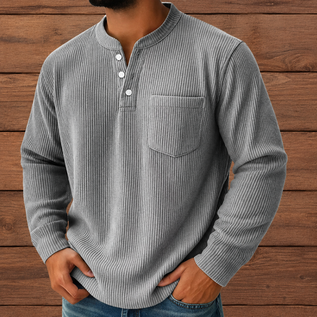 Merrick | Ribbed Button Collar Shirt
