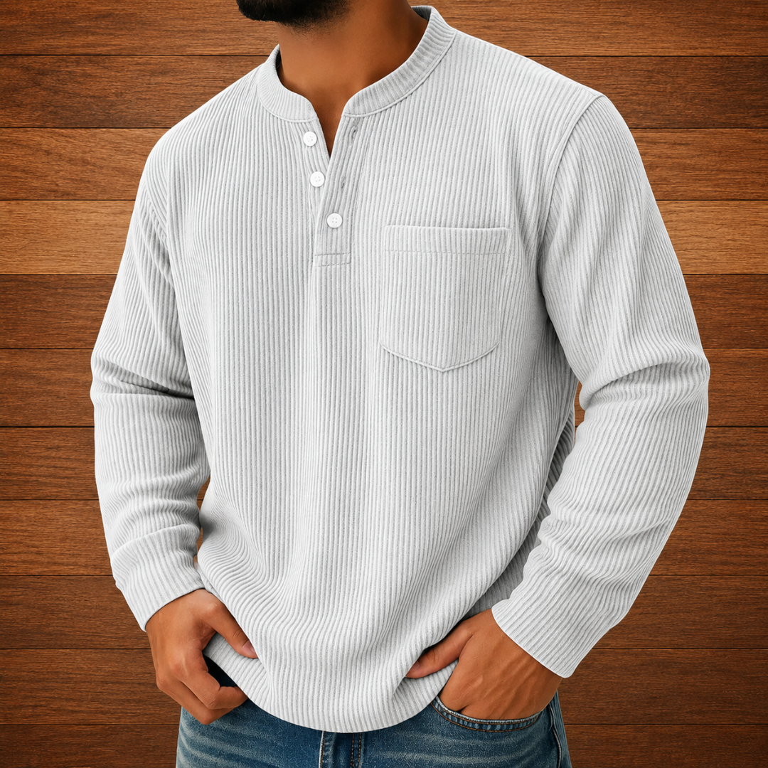 Merrick | Ribbed Button Collar Shirt