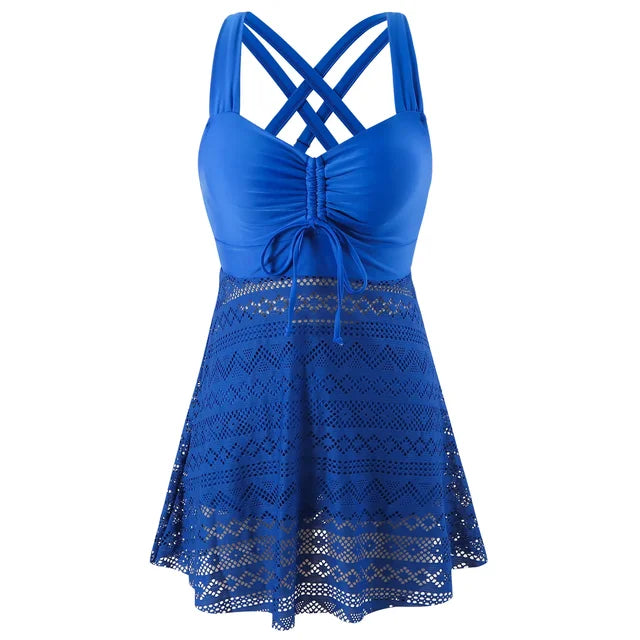 Roos | Dames Klassieke Tankini Set Ondersteunend Zomer
