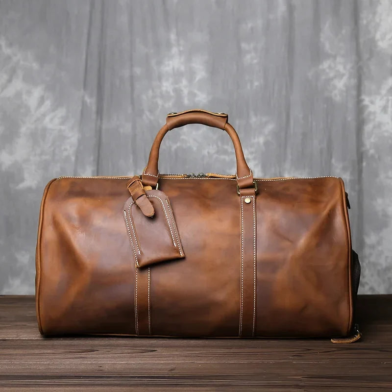 Full-Grain Leather Weekender Bag