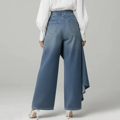 Wide Leg Denim Pants Elara