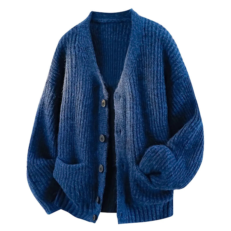 Ludo - Grobstrick-Cardigan mit Knopfleiste