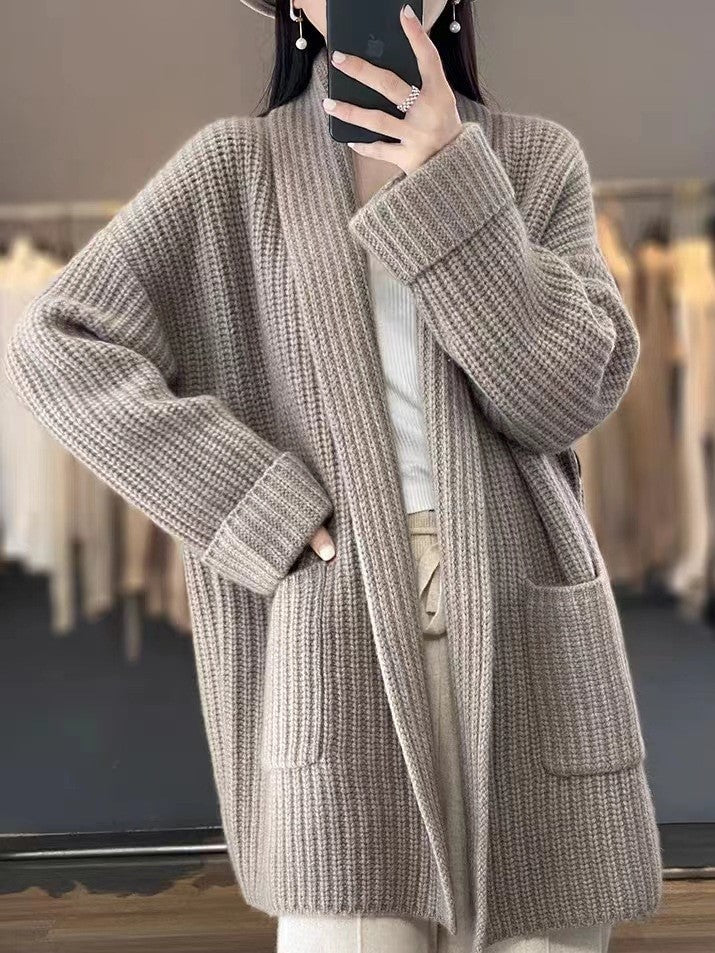 Chic und Stil | Open-Front Knit Cardigan