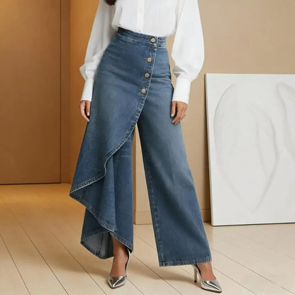 Wide Leg Denim Pants Elara