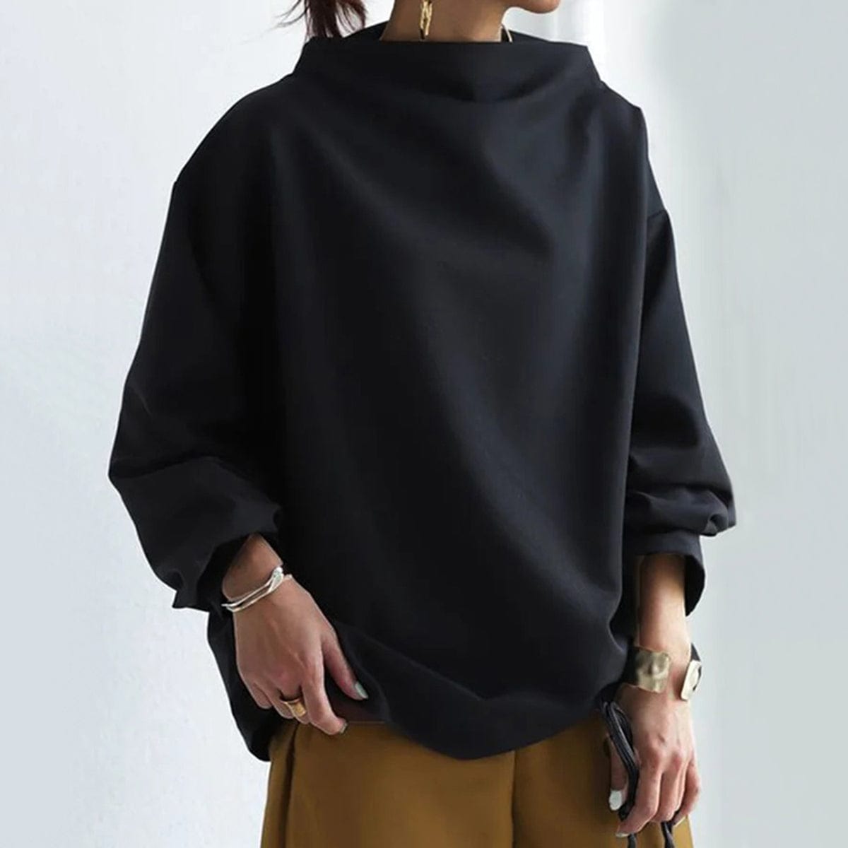 Isabella | Elegant High-Neck Relaxed Sweater