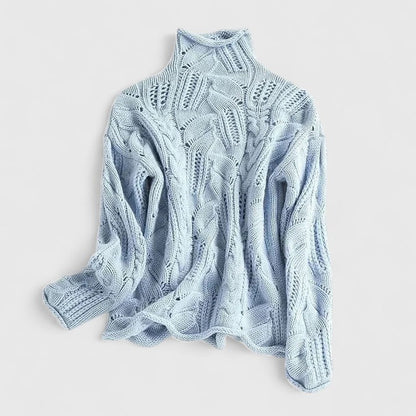 CINDY – DELICATE CABLE KNIT TURTLENECK