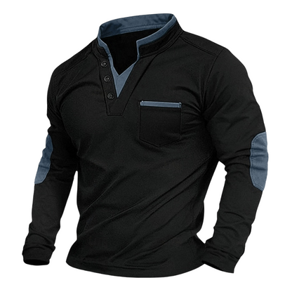 DYLAN – CONTRAST DETAIL LONG-SLEEVE SHIRT