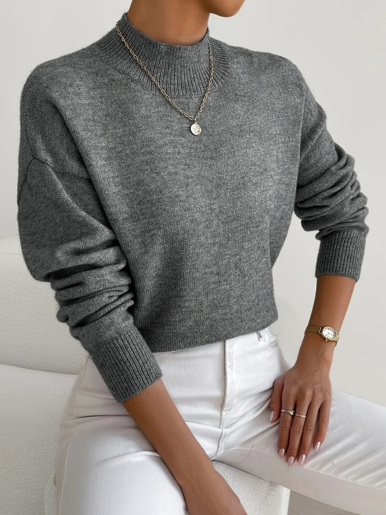 Colletta High-Neck Knit Sweater