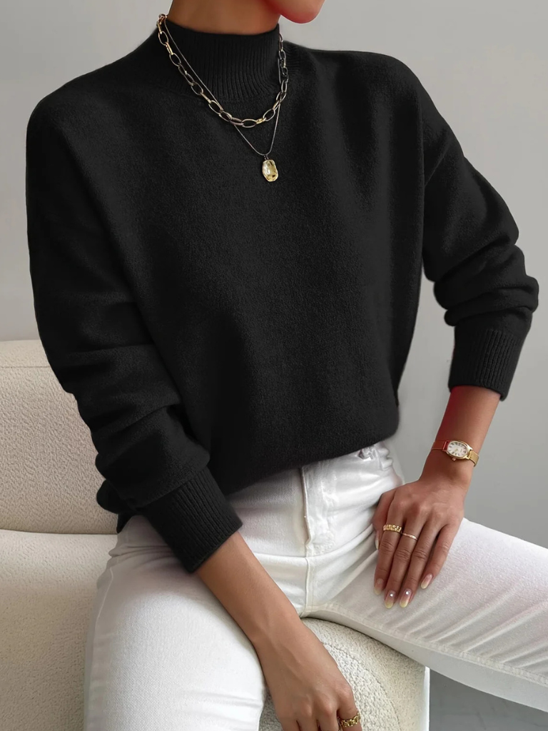 Colletta High-Neck Knit Sweater
