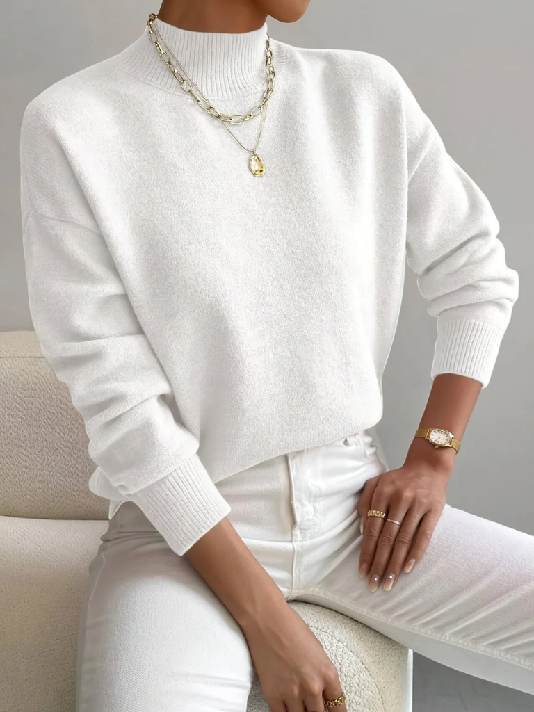 Colletta High-Neck Knit Sweater