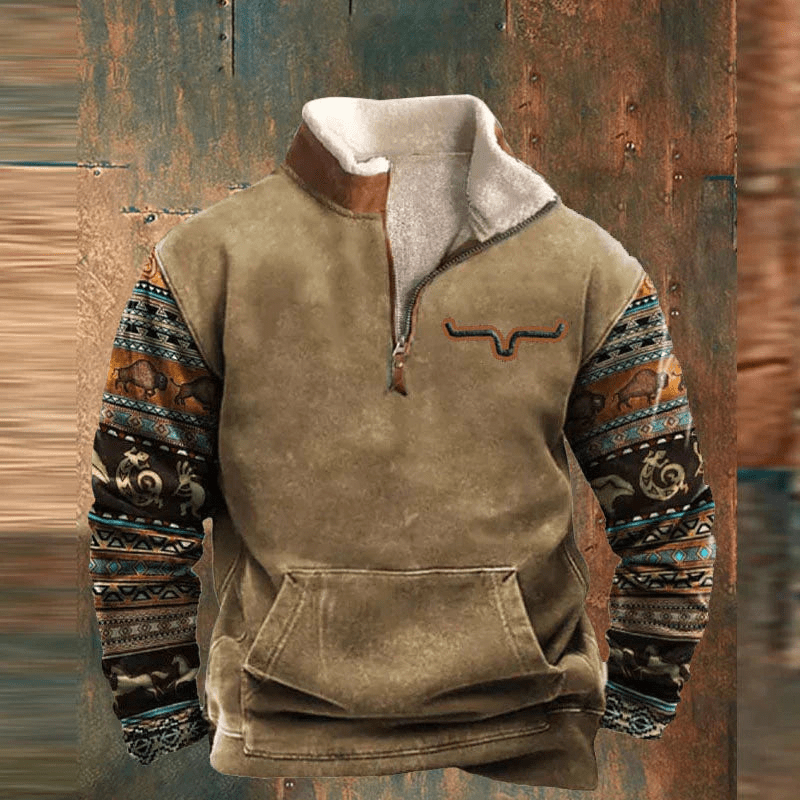 LANCE – RETRO GRAPHIC HALF-ZIP SWEATSHIRT