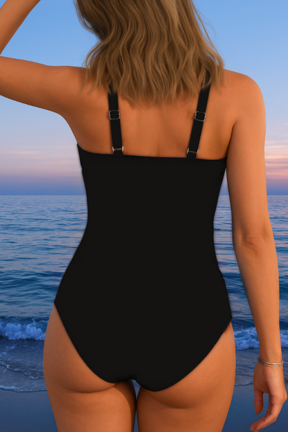 Violet | Badpak Elastisch Geplooid Aantrekkoord Zomer Strandkleding
