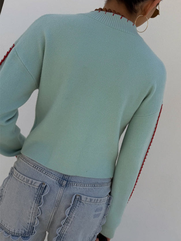 Octopus Pattern Button-Front Cardigan