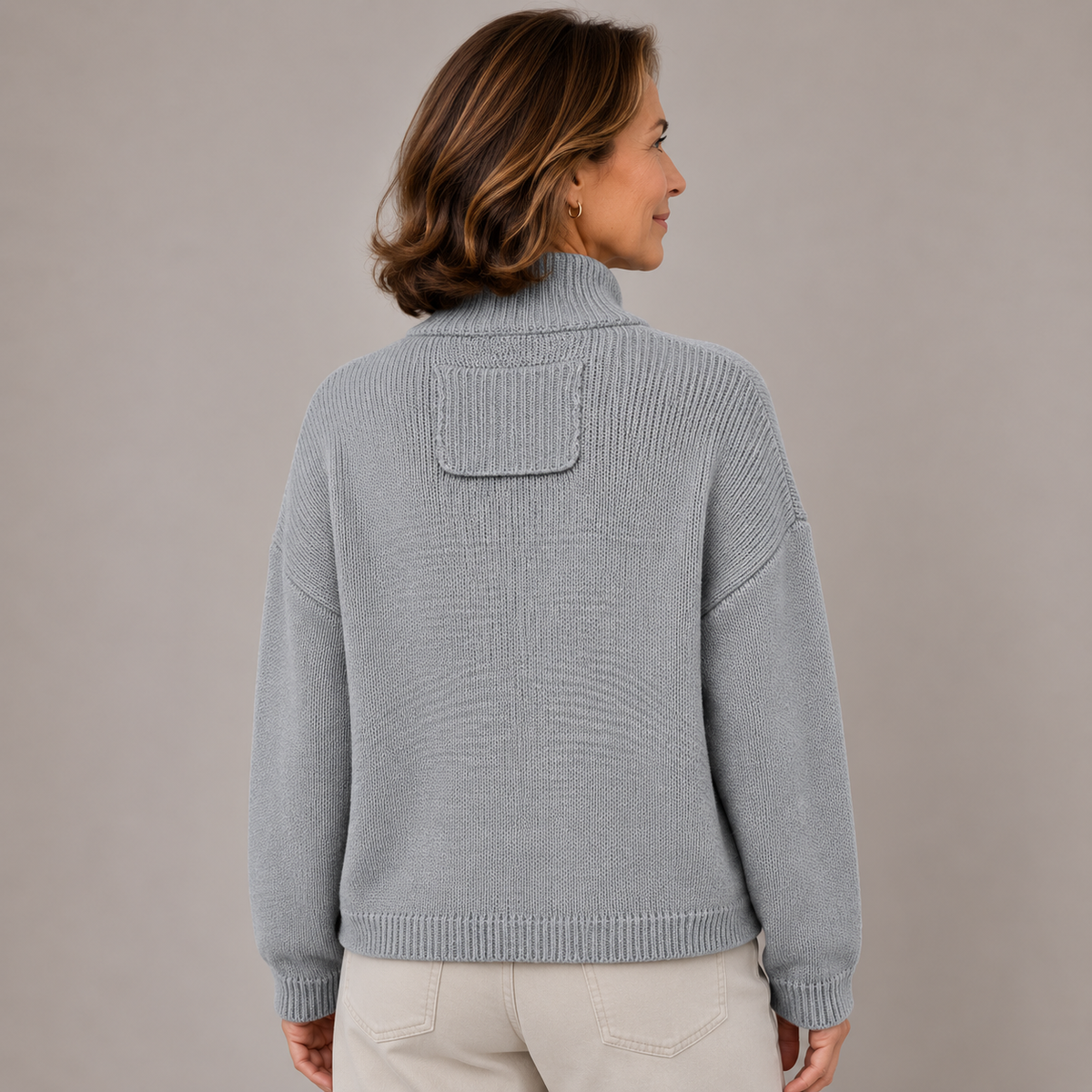 Sybilla | Stand Collar Button Cardigan