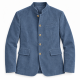 Averdon Premium Tailored Coat in blue on a white background