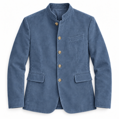 Averdon Premium Tailored Coat in blue on a white background
