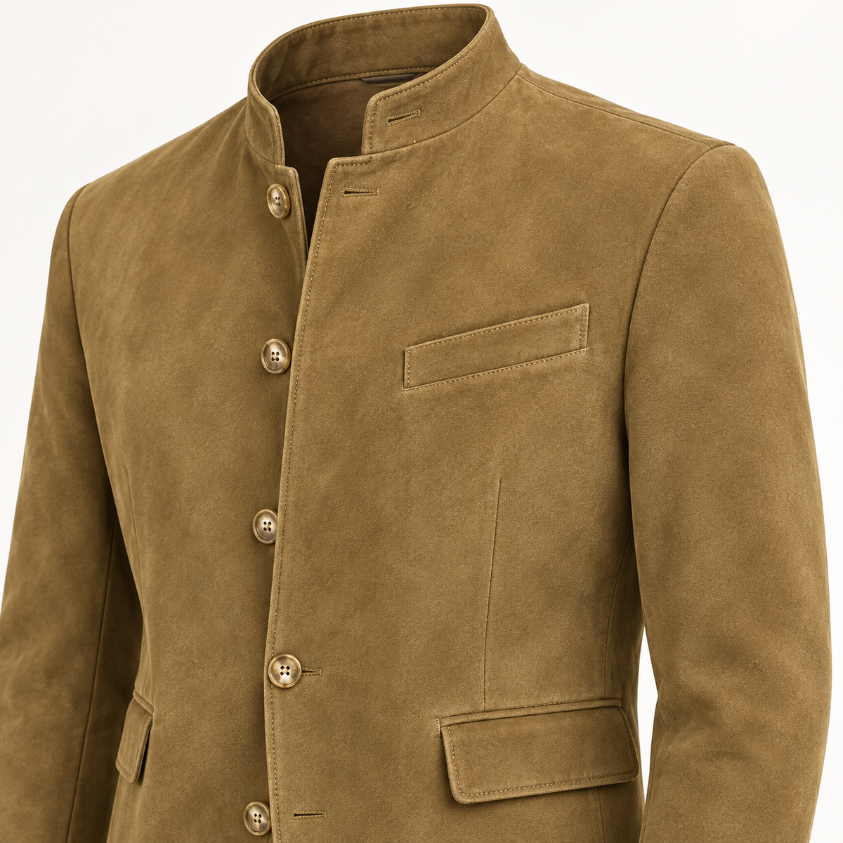 Averdon Premium Tailored Coat collar and pocket detail